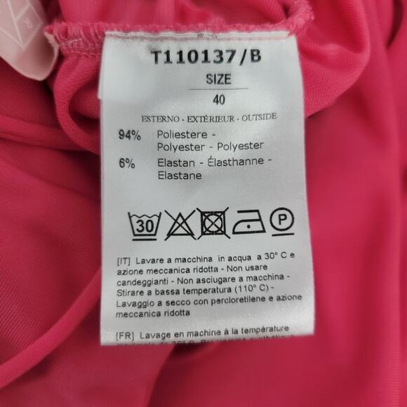 The Andamane Pink Asymmetrical Neck Irvin’s Draped Dress EUR Sz 40 (US 2-4) - Picture 5 of 9